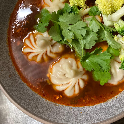 Peanut + Spring Onion Dumplings