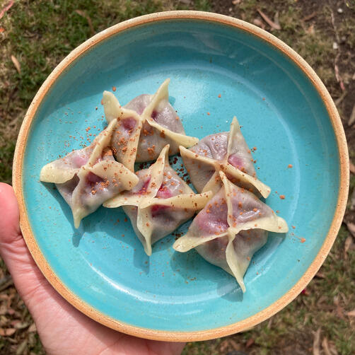 Raspberry + Dark Chocolate Dumplings
